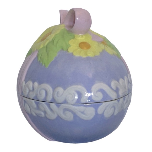 Vintage Hand Painted Easter Egg Candy Dish Trinket Dish Jar Functional Art 1981 - Picture 6 of 16